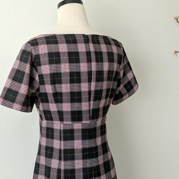 Lulus Extra Credit Plaid Dark Academia Mini Dress - Picture 5 of 11